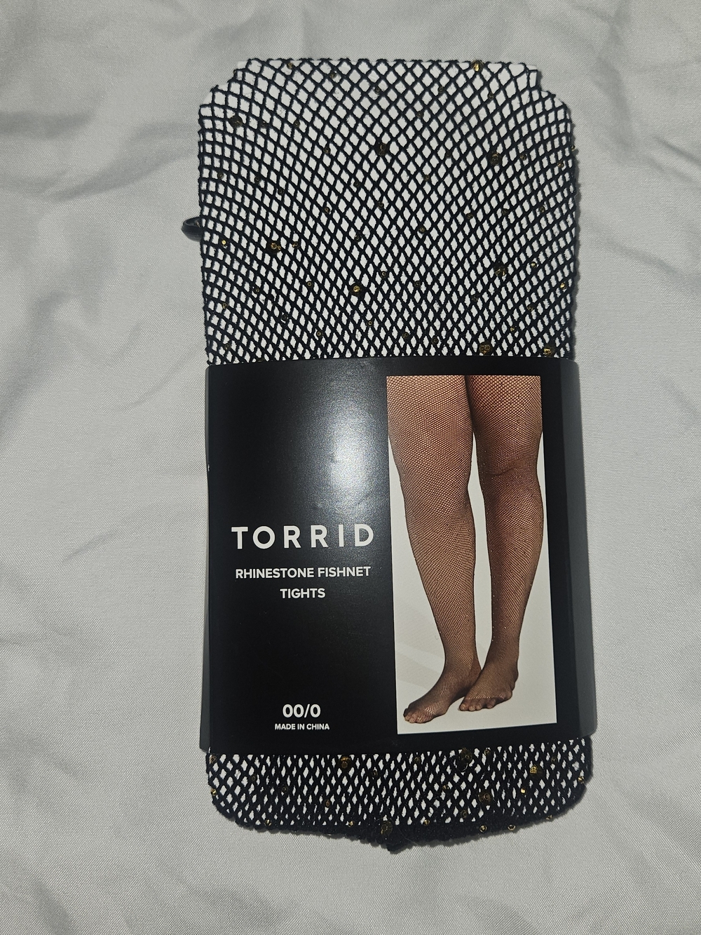 torrid Black Rhinestone Fishnet Tights